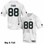 Notre Dame Fighting Irish Men's Mitchell Evans #88 White Under Armour Authentic Stitched Big & Tall College NCAA Football Jersey HUV3699FU